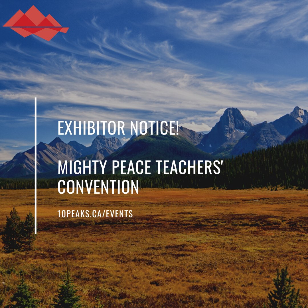 tenpeaks_ab's tweet image. We are at @mptconvention today and tomorrow as an exhibitor! 

Stop by our booth to learn more about our upcoming event in Banff and all of the ways Ten Peaks is connecting and working with educators in our province. 

#MPTC2022