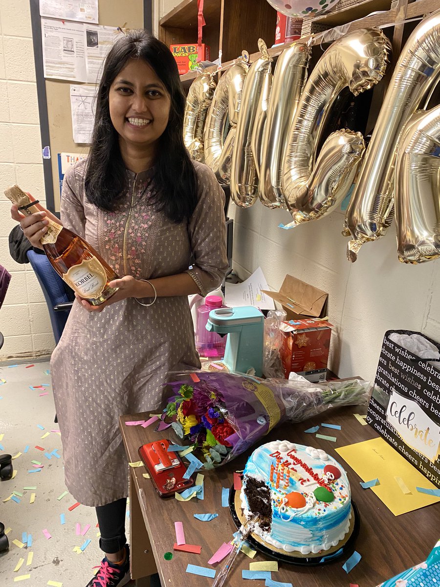Congratulations to Pallavi for successfully defending her Ph.D.  She now heads to <a href="/Regeneron/">Regeneron</a> as a Process Scientist. You will be missed!