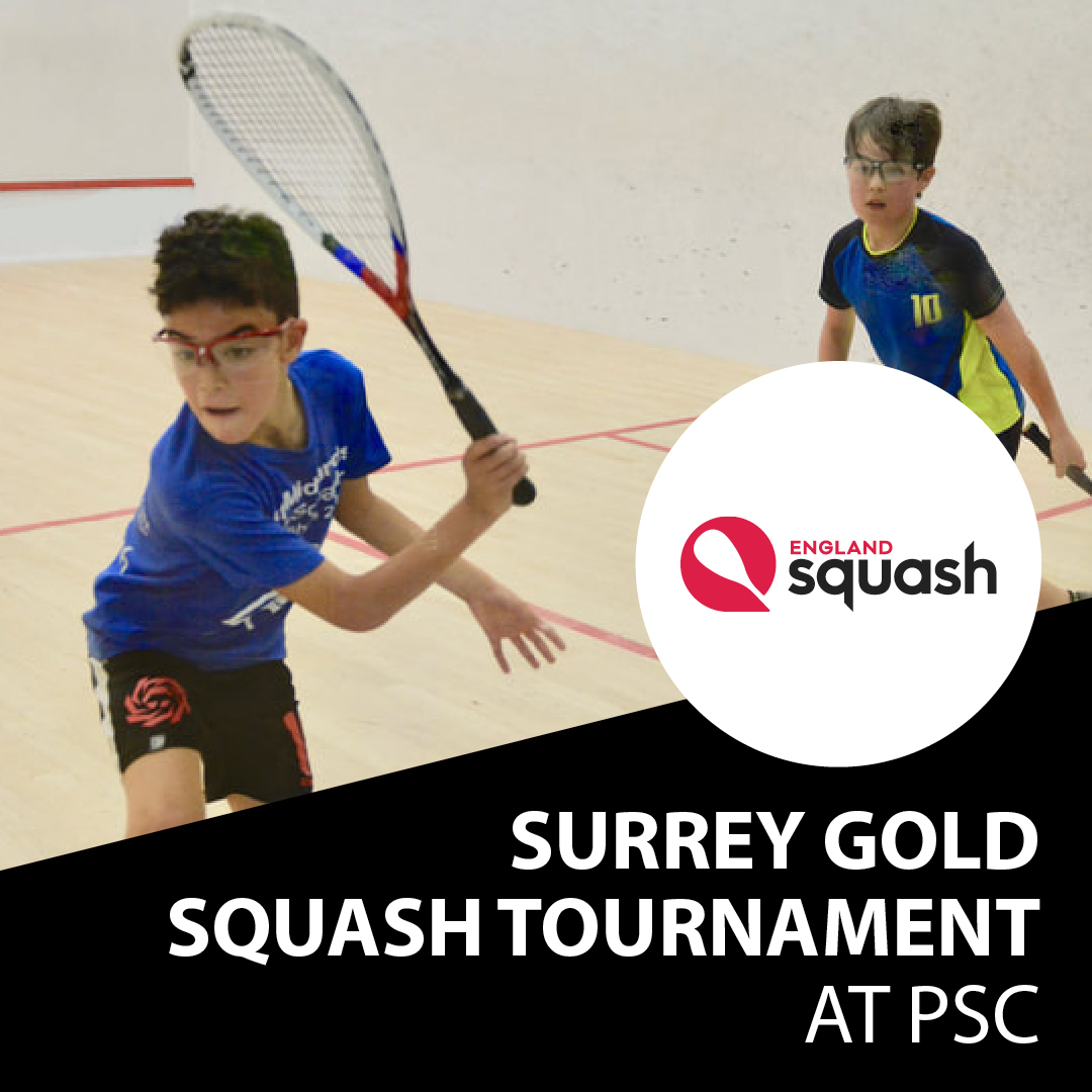 We are pleased to be hosting the Surrey Gold Squash Tournament this weekend. We are expecting 140 juniors and their parents here at the Club. The bar will be open from 9am Friday, Saturday and Sunday serving food so come down to see some great matches and make a day of it!