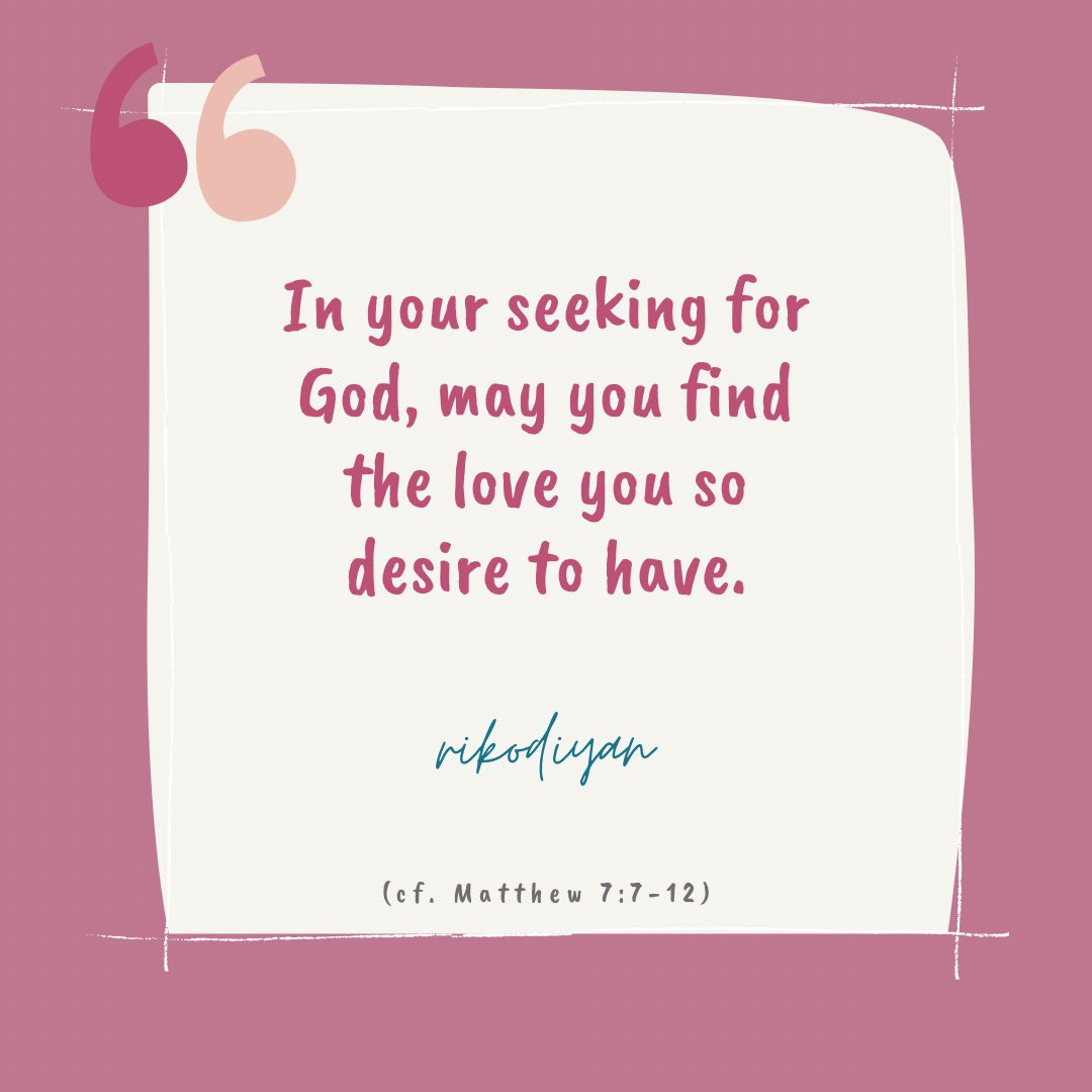 rikodiyan's tweet photo. Thursday of the 1st Week of Lent
Jesus said to his disciples: “Ask and it will be given to you; seek and you will find; knock and the door will be opened to you.” — Matthew 7:7-12
#RandomlyRikorded
#DailyGospelThoughts https://t.co/huwqu8IljT