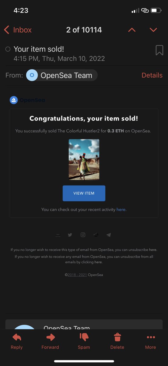 adisaolashile's tweet photo. Ok so I got the double mail from @opensea 🎊. Thank you all for sharing my art 😩❤️ https://t.co/hm9zhnmC8O