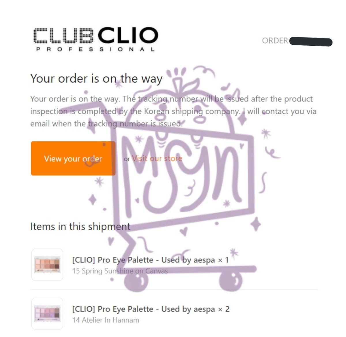 msyncart's tweet photo. [#msynnotifies] 

AESPA CLIO R3 FETA
— Batch 1-4 :
Item is ready to ship. Will wait for the tracking number to be issued. 
— Batch 5-8 :
All items are secured and paid directly from ClubClio Site.

AESPA CLIO R3 NETA
— Batch 1-5 :
Item is being shipped to KR add. https://t.co/hHYhPwF5xt