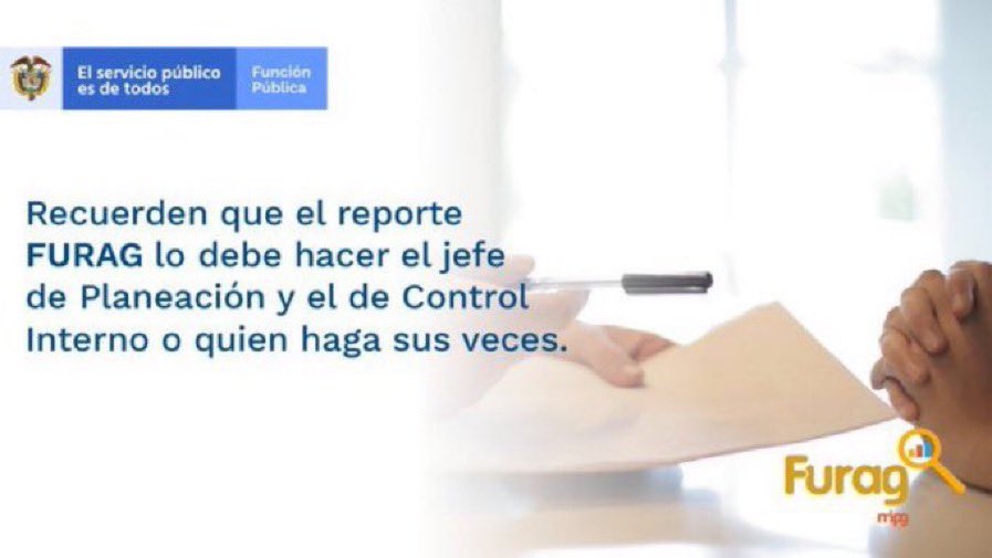 DAFP_COLOMBIA's tweet photo. Les recordamos que ya está habilitado el aplicativo para realizar el #ReporteFURAG

Más detalles en 👉🏽 https://t.co/4OokSg2vmj https://t.co/VsCWKBTbCt
