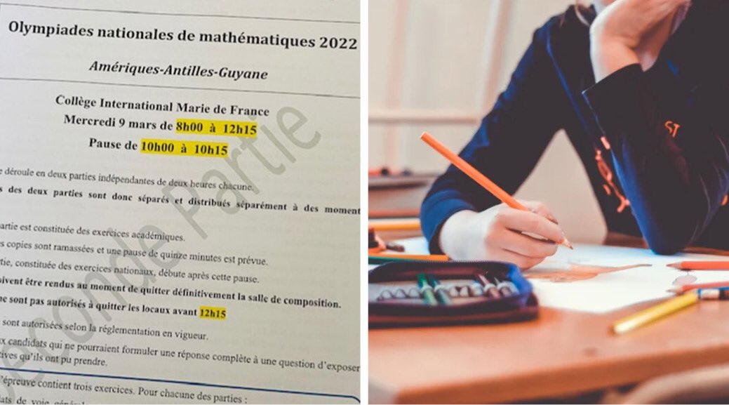 [Olympiades de #Mathématiques]

👏Un grand bravo aux 12 élèves volontaires de 1ère du Collège International Marie de France qui se sont confrontés hier aux Olympiades de Mathématiques.

<a href="/CiMariedeFrance/">Collège international Marie de France</a>
<a href="/faverosteph/">FAVERO Stephanie</a> 
<a href="/eduscol_maths/">éduscol Maths</a>
<a href="/aefeinfo/">AEFE</a>