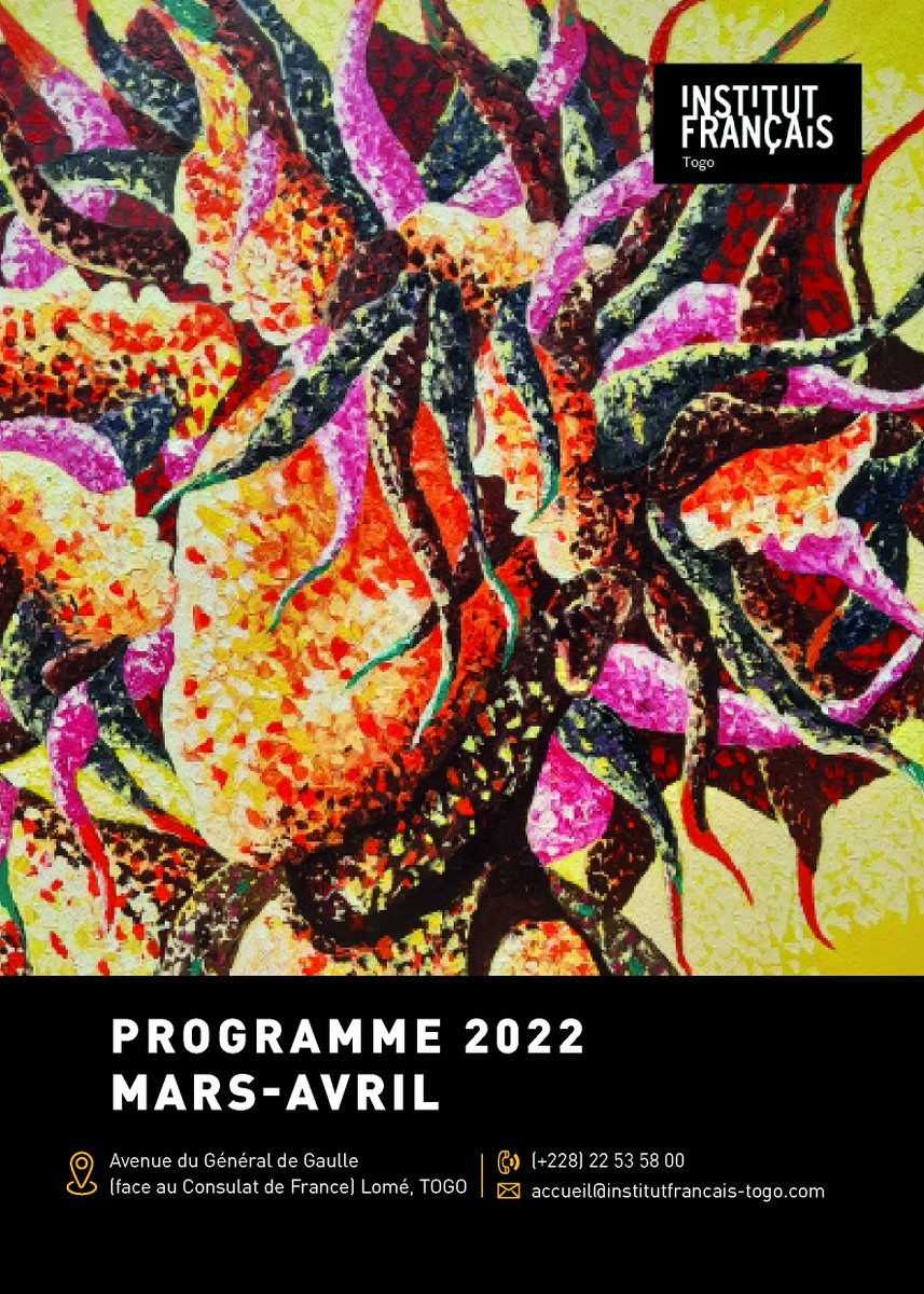 IFTogo's tweet photo. Avez-vous déjà téléchargé le programme de nos activités culturelles de mars et d'avril 2022 ? 
👉🏾 https://t.co/4gFtQdyUlT

Nous célébrons les droits des femmes, la #Francophonie, le #jazz et le #Togo !

#IFTogo #Vivrelescultures #team228 #TgTwittos https://t.co/WX4Cge1Oiy