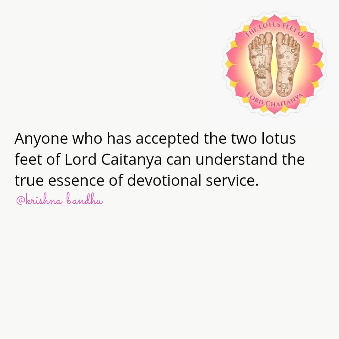 KrishnaBandhu4's tweet photo. Anyone who has accepted the two lotus feet of Lord Caitanya can understand the true essence of. devotional service. #krishnaBandhu #ISCKON #YogiAdityanath #UttarPradeshElections https://t.co/7PB19dz8fU