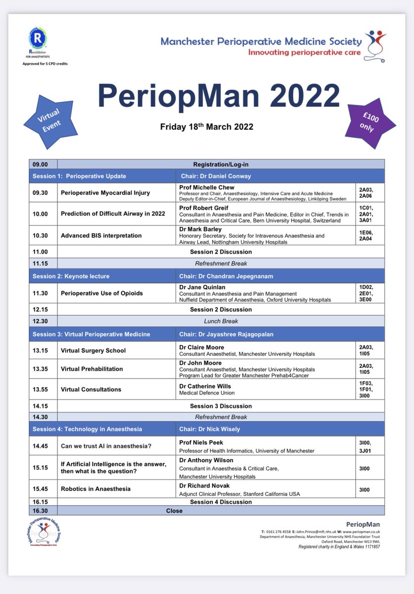PeriopMan 2022 our annual conference is virtual and almost here. We have some fantastic topics and speakers lined up. Registrations still open.