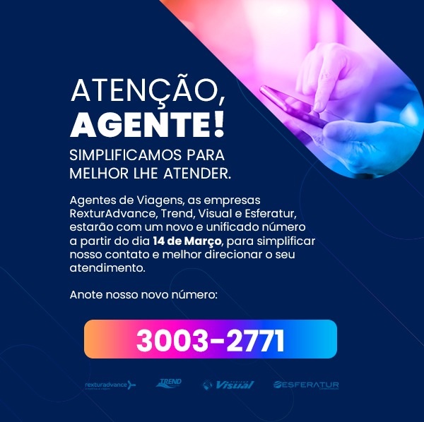 Boas-novas 📞 A partir do dia 14 de março, você contará com um único telefone para falar com a gente: 3003-2771!