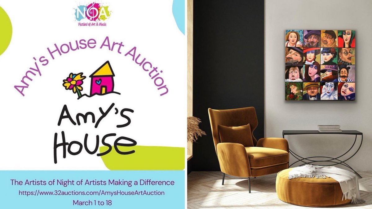 Our online Art Auction continues! 
There are over 40 pieces of art to choose from, including this one by Igor Postash. 50% of the final bid goes to Amy’s House, a home in Edmonton for out of town cancer patients and their families.
Here's the link:
32auctions.com/AmysHouseArtAu…