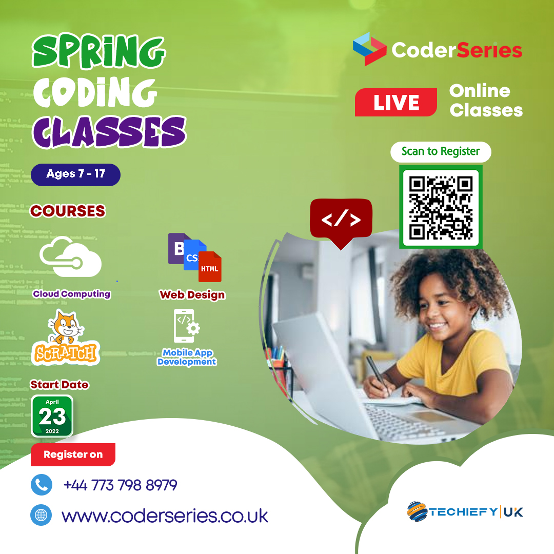 techiefyUK's tweet photo. Still undecided about allowing your kids to learn Coding?  
Don't miss the opportunity to get your kids on the Tech Rail this Spring, Register today at the discounted rate: 
To register, click👉  https://t.co/6MVoKYDhRY 
or 
Call: +44 773 798 8979, Mail: apply@coderseries.co.uk https://t.co/0yLY5qv6qW
