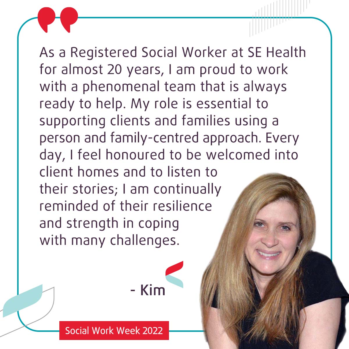 SEHealth_SEHC's tweet photo. This week we are celebrating our amazing Social Workers for all the ways they deliver exceptional life care to our clients and families. We are thankful for you every day! #SocialWork #SocialWorkWeek2022 #SocialServiceWorkerWeek https://t.co/TiD2KB7nS5