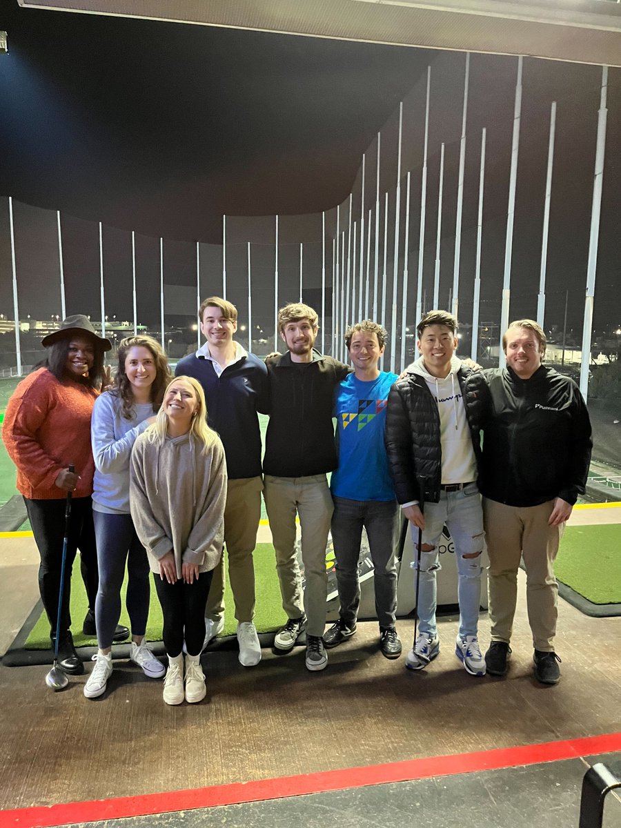 pushnami's tweet photo. Just a little Advertiser Relations team building at Top Golf. Good-looking team, right?
#companyculture #pushpeeps #teambonding https://t.co/0jowzhSrMb