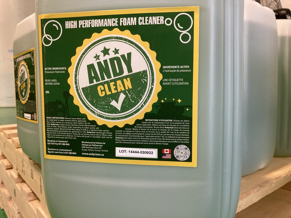 Gotta give a huge shout out to all you folks out there who helped us build this!!! We’ve got the 1st ever skid of the #Andyclean High Performance Foam Cleaner getting ready to ship #GoodCleanFun