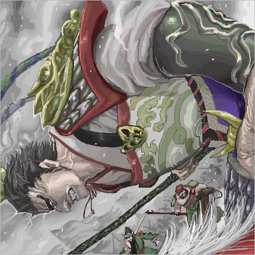 下手したら10年以上前?趣味絵で描いた三国無双趙雲&呂布をば発見。
ヒゲさまが小さい。。。涙 