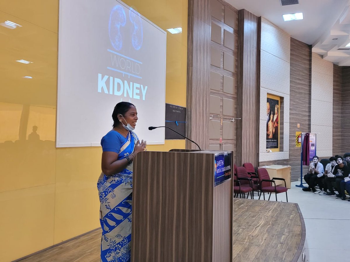 Nair_Sanj's tweet photo. On this #WorldKidneyDay2022 we had a bit of everything. Students who performed an educative mime, pts who spoke about living with kidney disease &amp; a very energetic interactive session with patients and caregivers. Blessed to have a fantastic team to work with. @karthikeyan_doc https://t.co/YJHMzRTWK7