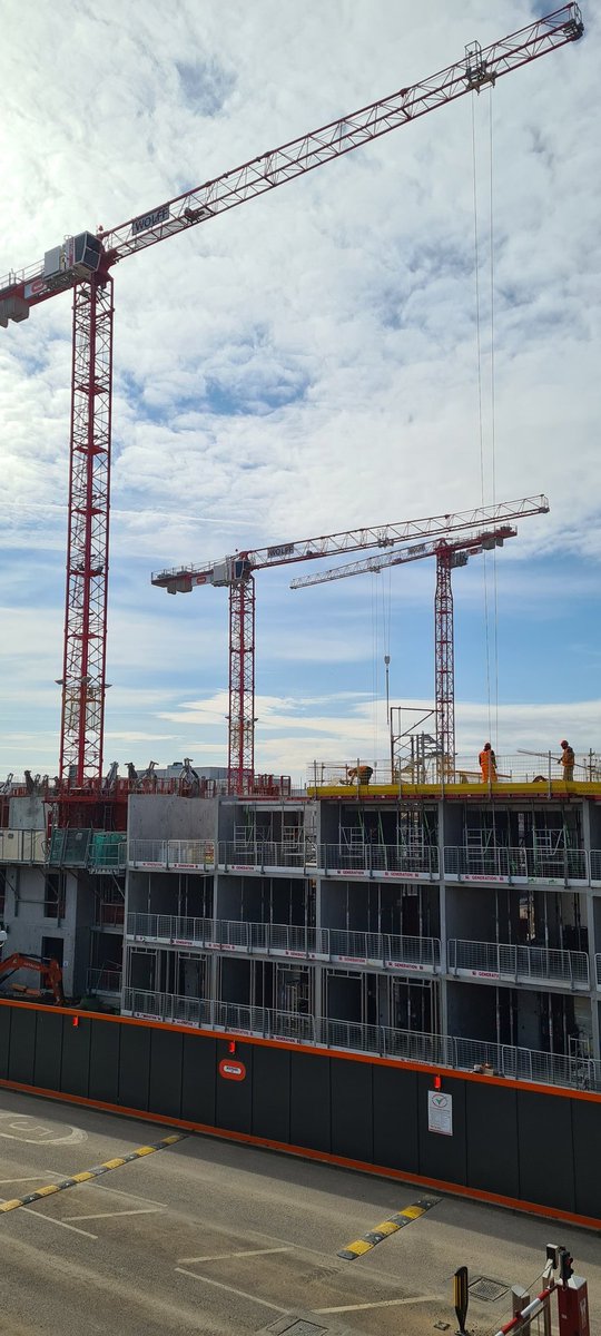 LeighAHughes's tweet photo. Blue skies, busy Tower cranes, great progress at our 1,200 bed Student Accommodation University of Essex project. Our 3rd project with this client in collaboration #SharedInnovation https://t.co/QyQYYo2Zfz