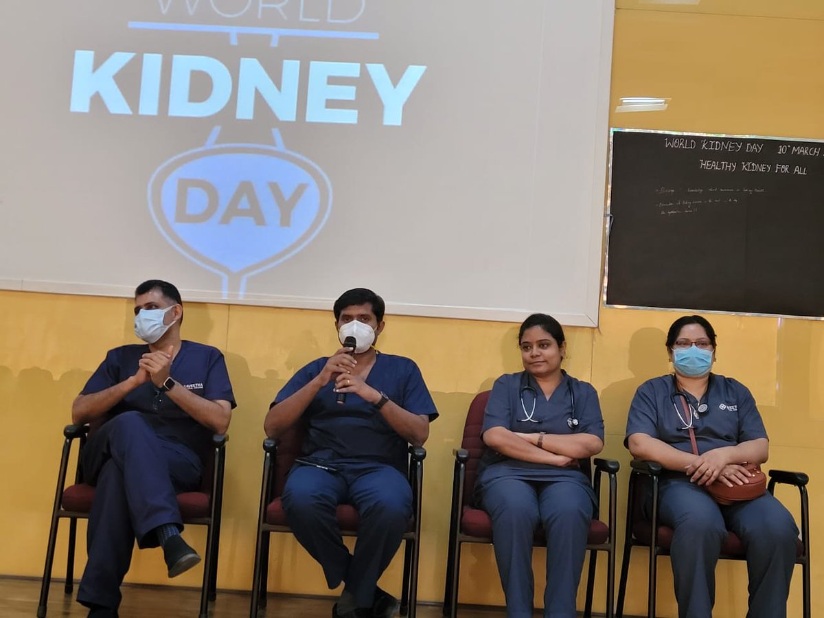 Nair_Sanj's tweet photo. On this #WorldKidneyDay2022 we had a bit of everything. Students who performed an educative mime, pts who spoke about living with kidney disease &amp; a very energetic interactive session with patients and caregivers. Blessed to have a fantastic team to work with. @karthikeyan_doc https://t.co/YJHMzRTWK7