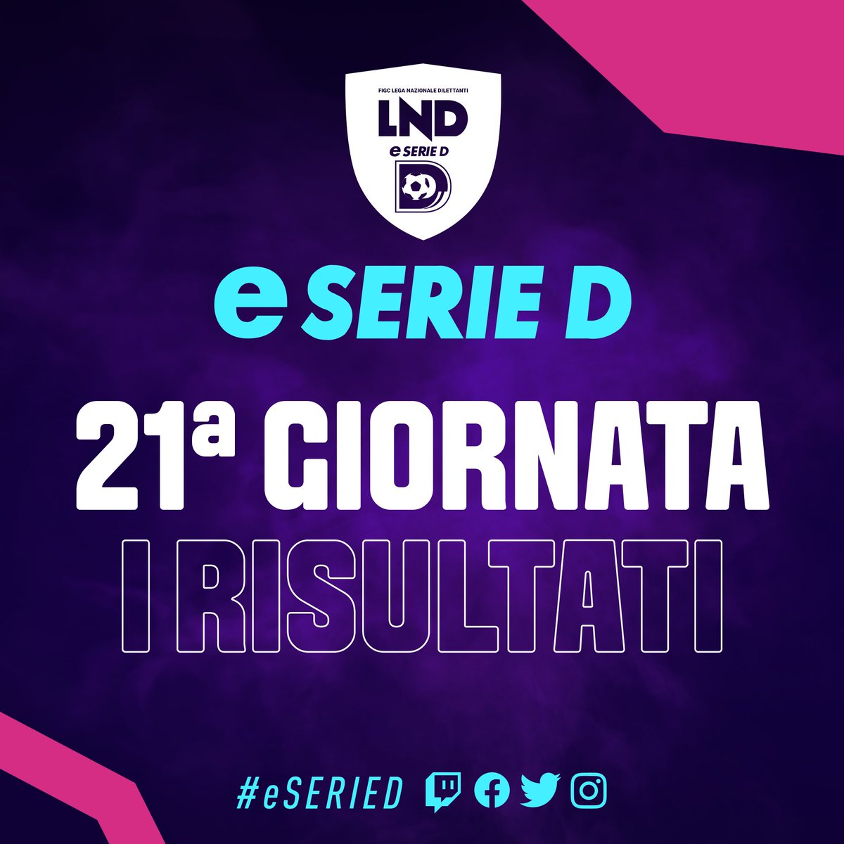 LNDEsport1's tweet photo. 🎮⚽️ I risultati della 21ª giornata di #eSerieD 

RT se hai vinto 
❤️ se hai perso https://t.co/VYSXDhMXh5
