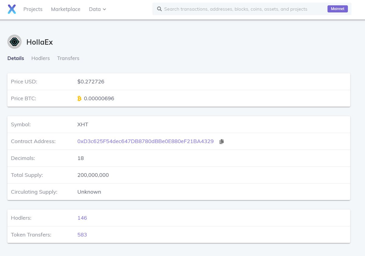 HollaEx's tweet photo. 👉Wanna keep an eye👀on the latest data about our native coin, #XHT?
Then you should bookmark our recent listing in @enjin, where you'll find all kinds of important data regarding our project📌
https://t.co/mzVDOCJ7cc https://t.co/gyVixEViqu