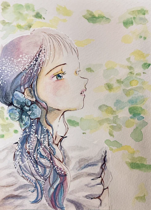 顔をいつも太陽のほうにむけていて。
影なんて見ていることはないわ。
 Helen Adams Keller
#イラスト #水彩画 #illustration #watercolour #art 