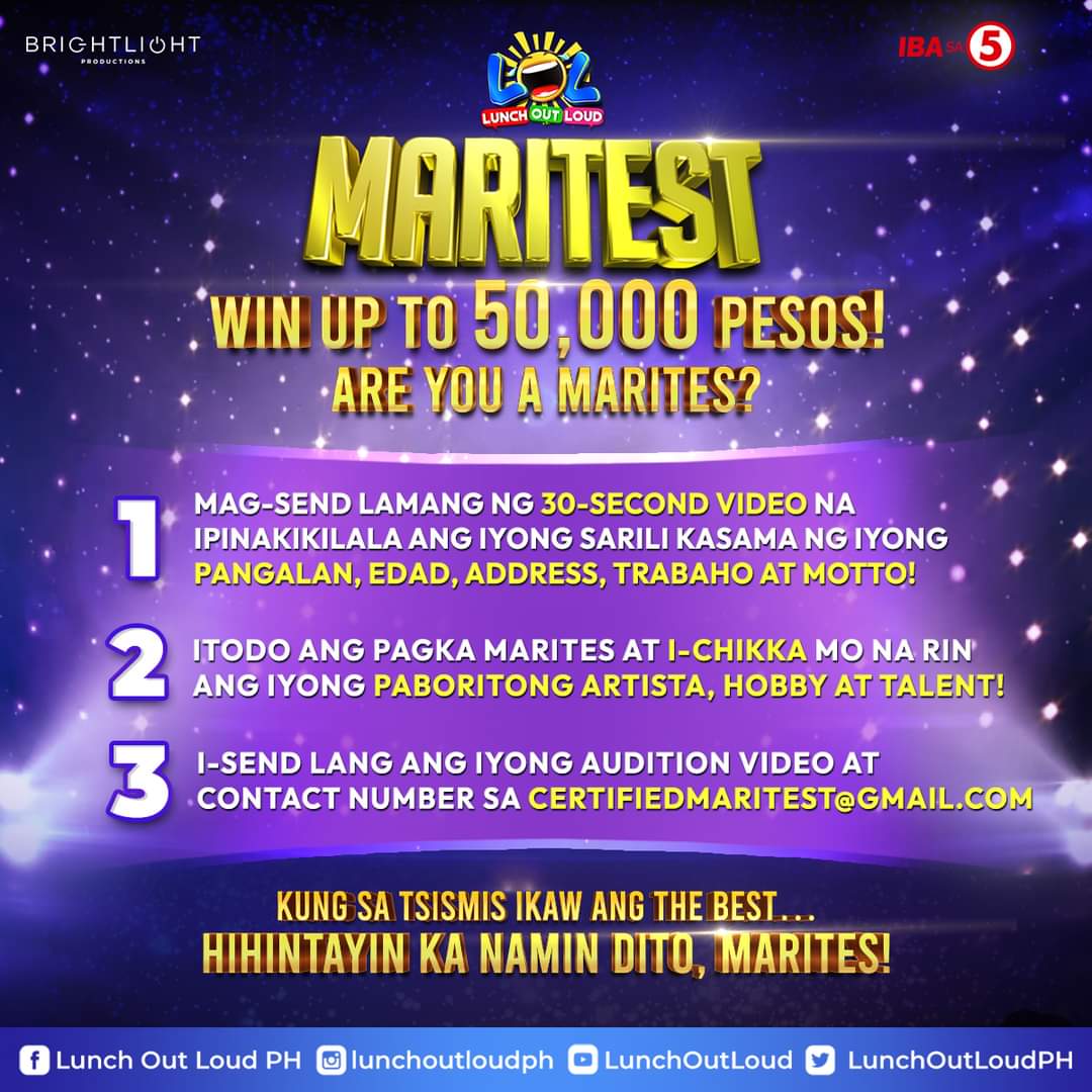 AcdTank's tweet image. Marites ka ba?sali na!
@LunchOutLoudPH