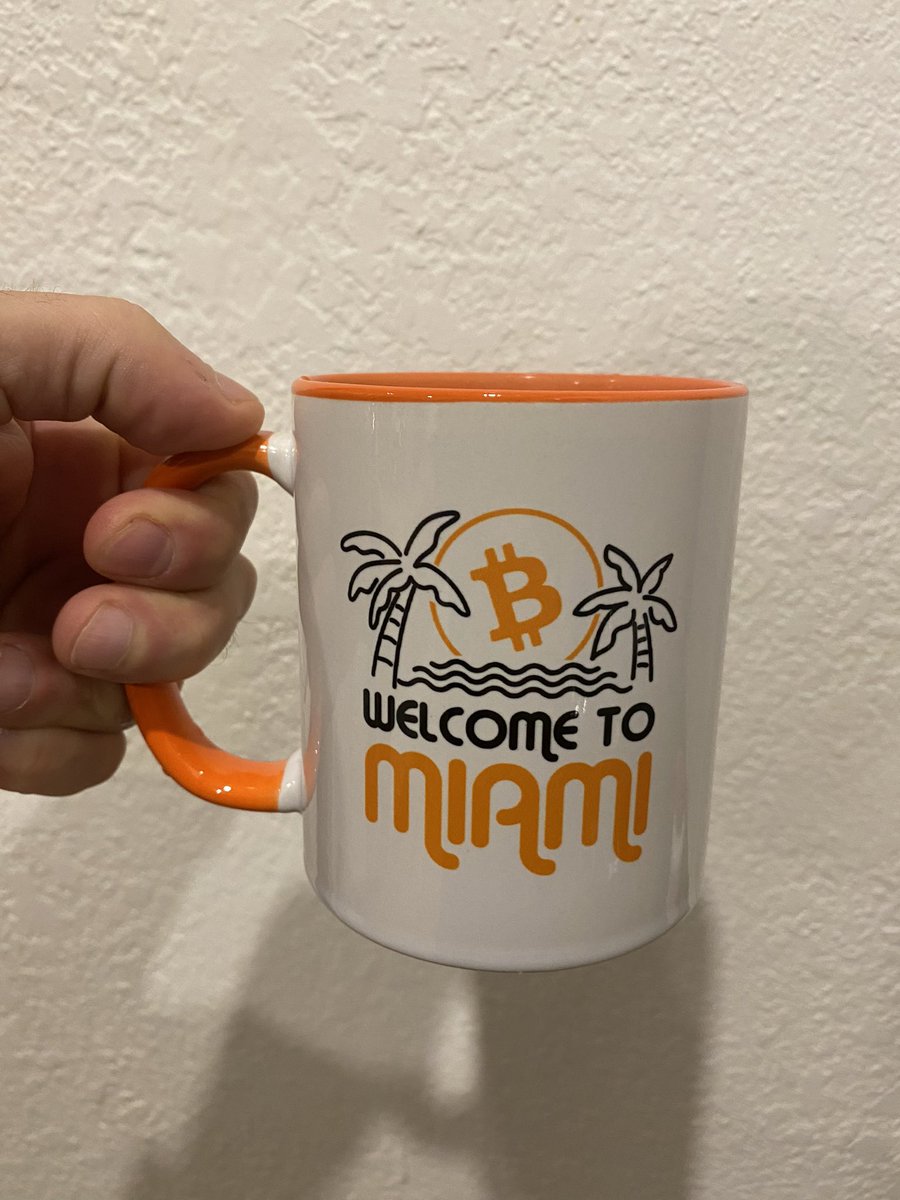 Brian__Shapiro's tweet photo. Loving my new #Bitcoin #Miami mug from @coinbureau https://t.co/gBJUpGd5b5