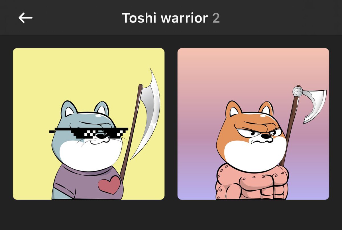 ThothEth's tweet photo. Hey #SolanaNFTs the @ToshiWorld_ is here with the ToshiWarrior and they are ready to make Real Club events and to draw a real #comicbook ! #NFTs #nftart #Solana #SolanaWinter #SolanaNFTDrop #SolanaSpace 
I take 2 Toshi for my #NFTCollection ! https://t.co/maxlp2jcNR