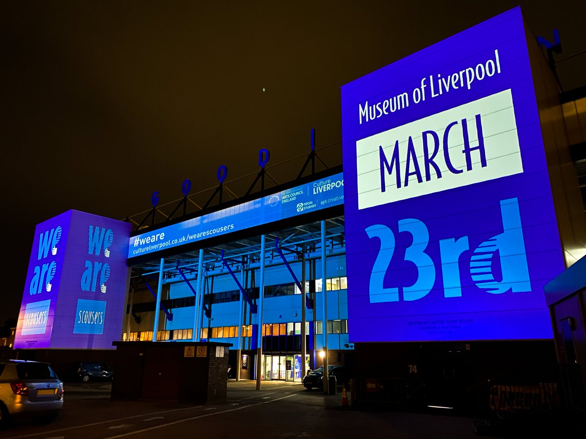 FocalStudiosLtd's tweet image. Last night we had the pleasure of lighting up @Everton  in their famous blue as part of @CultureLPool's Visible Virals Campaign. 

They are truly the people's club and are so supportive of the project and the impact covid has had in their communities. ✨

#weare #wearescousers