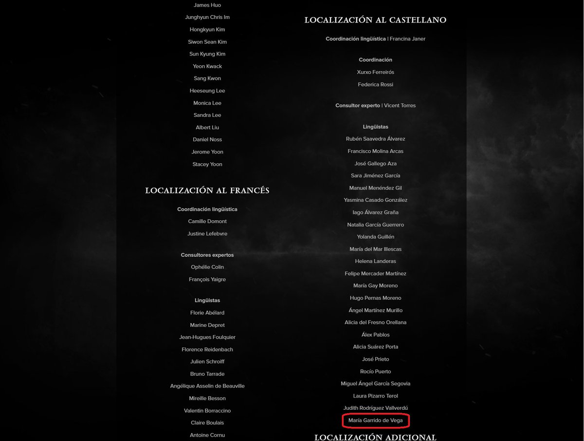 ¡Ya salimos en los créditos! Qué alegría ver tantos nombres de compañeros chachis ^^ playlostark.com/en-us/game/cre…