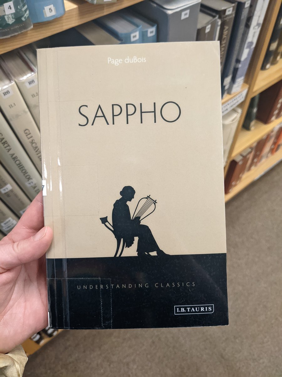 CFLcam's tweet photo. 4/5
Sappho by Page duBois (I.B. Tauris, 2015). In the library at classmark E 18.67 34
Also available as an ebook via Raven log-in: https://t.co/reZwxVpSj0
#WomensHistoryMonth #classicslibrary #womeninclassics https://t.co/Ec0WFBQF6A