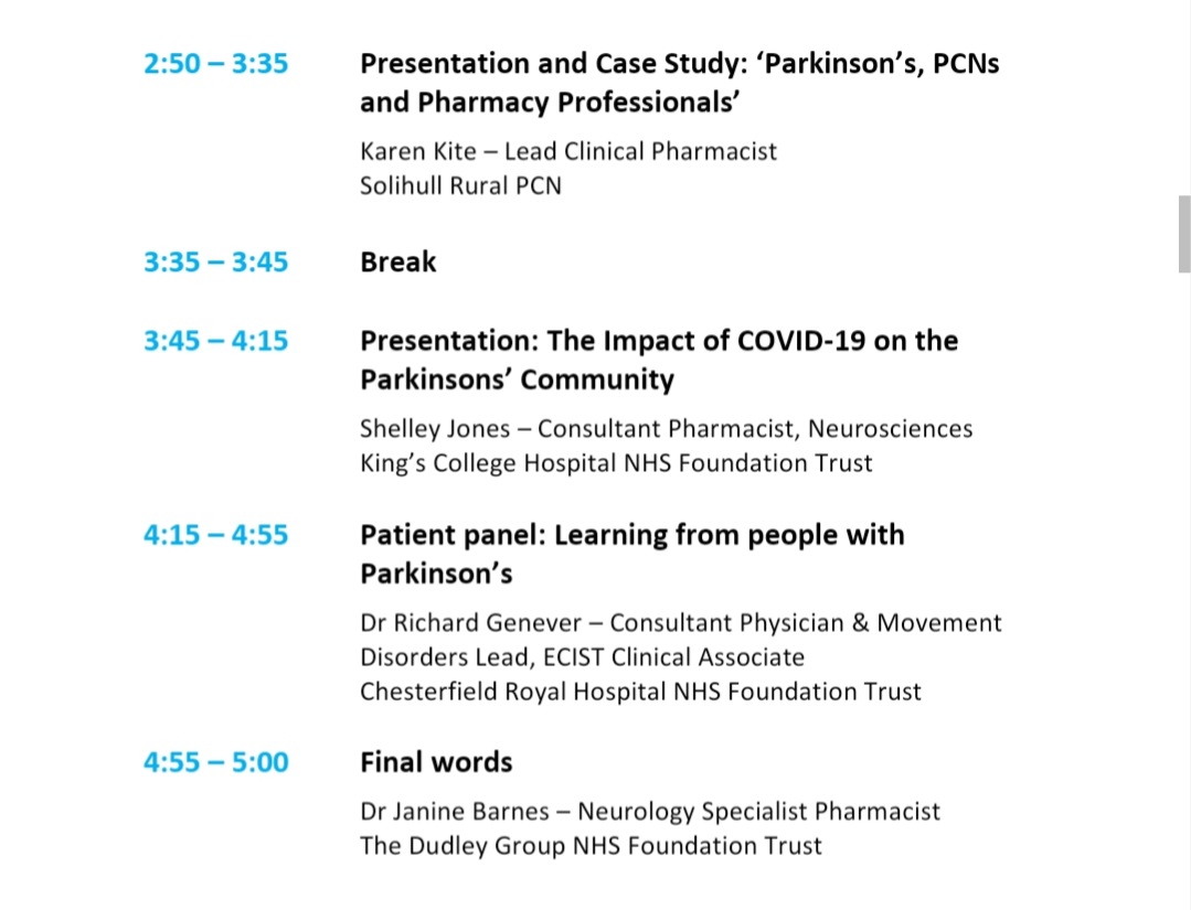Parkinson's Disease Specialist Pharmacy Network (@pharmacy_pdspn) on Twitter photo We have an exciting agenda today! <a href="/ParkinsonsUK/">Parkinson's UK</a> <a href="/ParkinsonsEN/">Parkinson's UK Excellence Network</a> @PDNSA <a href="/theneuroheroes/">Neuro Heroes</a> We have an exciting agenda today! <a href="/ParkinsonsUK/">Parkinson's UK</a> <a href="/ParkinsonsEN/">Parkinson's UK Excellence Network</a> @PDNSA <a href="/theneuroheroes/">Neuro Heroes</a>