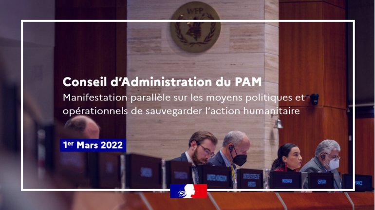 FranceONURome's tweet photo. #Replay I Événement parallèle sur la preservation de l'#EspaceHumanitaire organisé par la France🇨🇵 et l'Allemagne🇩🇪 en marge du Conseil d'administration du PAM🇺🇳.
📺 Revoir ici : https://t.co/tpcEMMZG32 https://t.co/pocf42kaDj