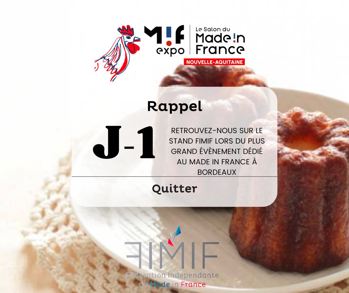 [J - 1 MIF EXPO BORDEAUX ]
Rdv au stand D04
📍 Au Palais des Congrès, Avenue Jean-Gabriel Domergue, 33300 Bordeaux
📅 Du 11 au 13 mars 2022
🎲 Au programme : ateliers discussions, jeux, distribution de cartes postales
💌 bit.ly/3IGLxmI