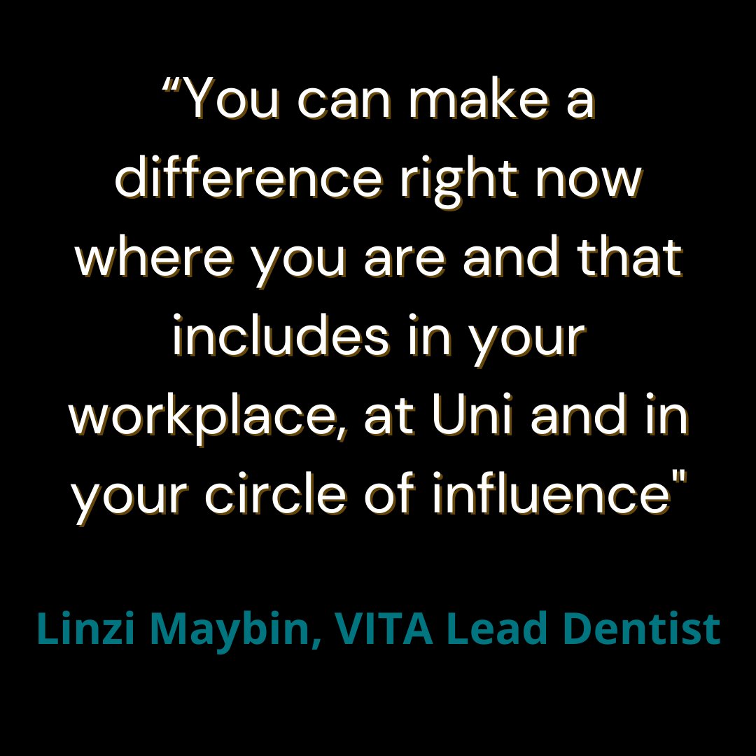 VITA_Network's tweet photo. “You can make a difference right now where you are and that includes in your workplace, at Uni and in your circle of influence"

Read Dr Linzi Maybin's personal story that lead to her founding @HappyTeethReach and joining @VITA_Network in our blog
 
https://t.co/9j1HRXxtrk https://t.co/robYvdZYbl