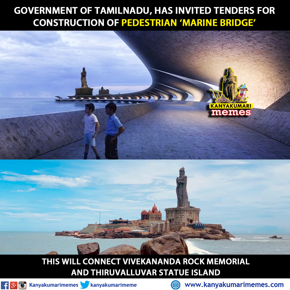 Pedestrian Marine Bridge Coming soon in #Kanyakumari