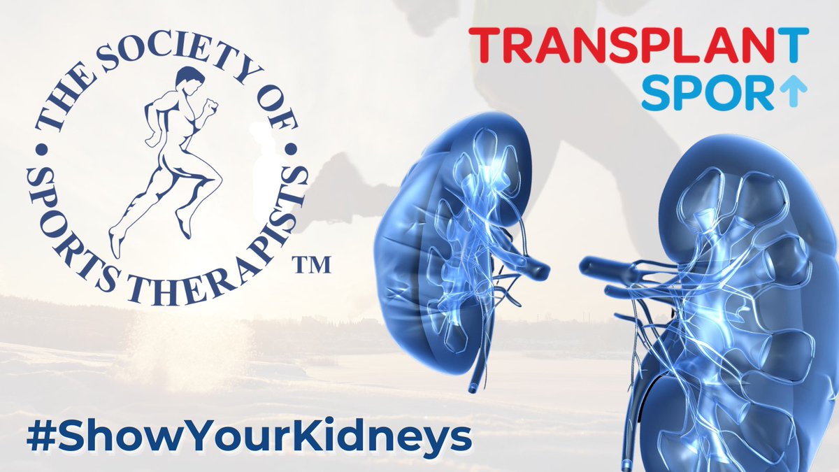 TheSSTofficial's tweet photo. World Kidney Day 2022 #ShowYourKidneys #KidneyHealthForAll
Shout out to @TransplantSport and our #SSTMembers and colleagues who provide support to kidney transplant athletes taking part in sport and exercise
@SportsTherapyCU @DerbyUniSportEx
#SportsTherapy https://t.co/0yT1zhowxV