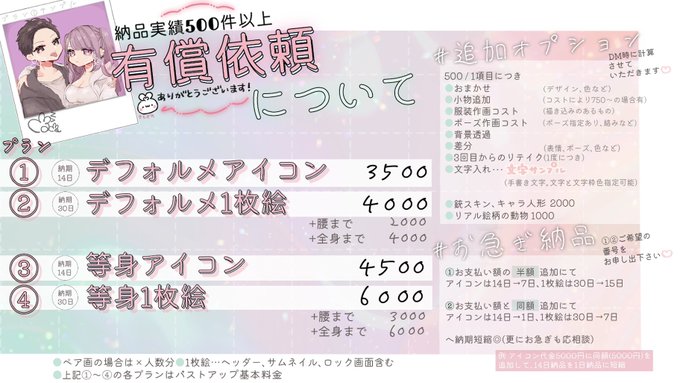 イラストオーダーのtwitter漫画作品