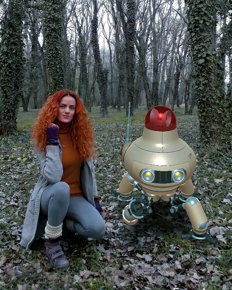 NellyMonk1's tweet photo. Just hanging out with my 24 th century pet in the forest ❄🌲⚙
Cold day but we have enough energy to explore this green part of the City jungle 🤖
#fantasyworld #techpet #tech #technology #forest #forestday #augmentation https://t.co/9YchpB6tf2