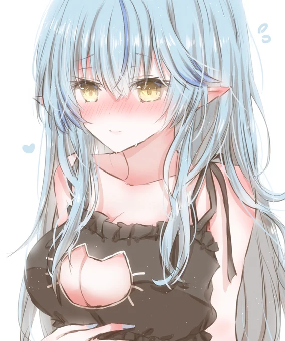 照れ照れラミィちゃん💙
#LamyArt 