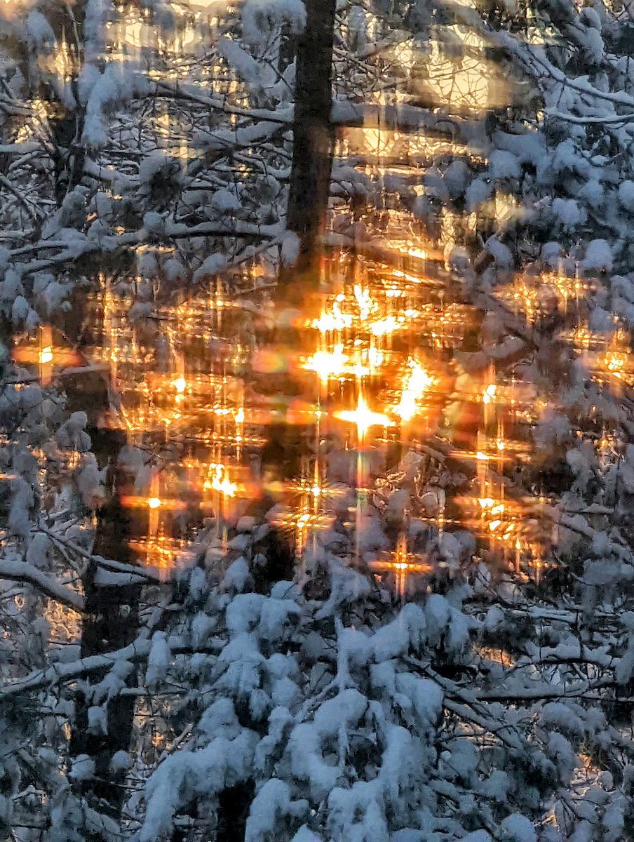 Interesting sunrise through the snow covered trees in Nashua, NH! Take care my friends where you are this day!