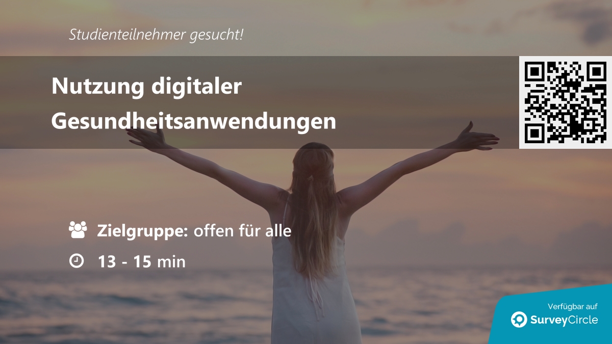 daily_research's tweet photo. Teilnehmer für Online-Studie gesucht!

Thema: "Nutzung digitaler Gesundheitsanwendungen" https://t.co/7eGbM0fRq3 via @SurveyCircle

#gesundheit #innovation #YoungProfessionals #versorgung #digital #apps #medizin #umfrage #surveycircle https://t.co/iWjdpaW7o2