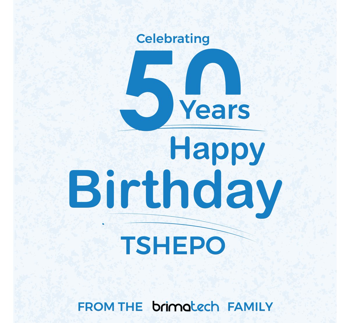 BrimaTech_'s tweet photo. We'd like to wish our Founder and Chairman @tshepomekoa a fanTECHstic 50th Birthday!!!! 

From The Brima Tech Team https://t.co/e35XOGqWez