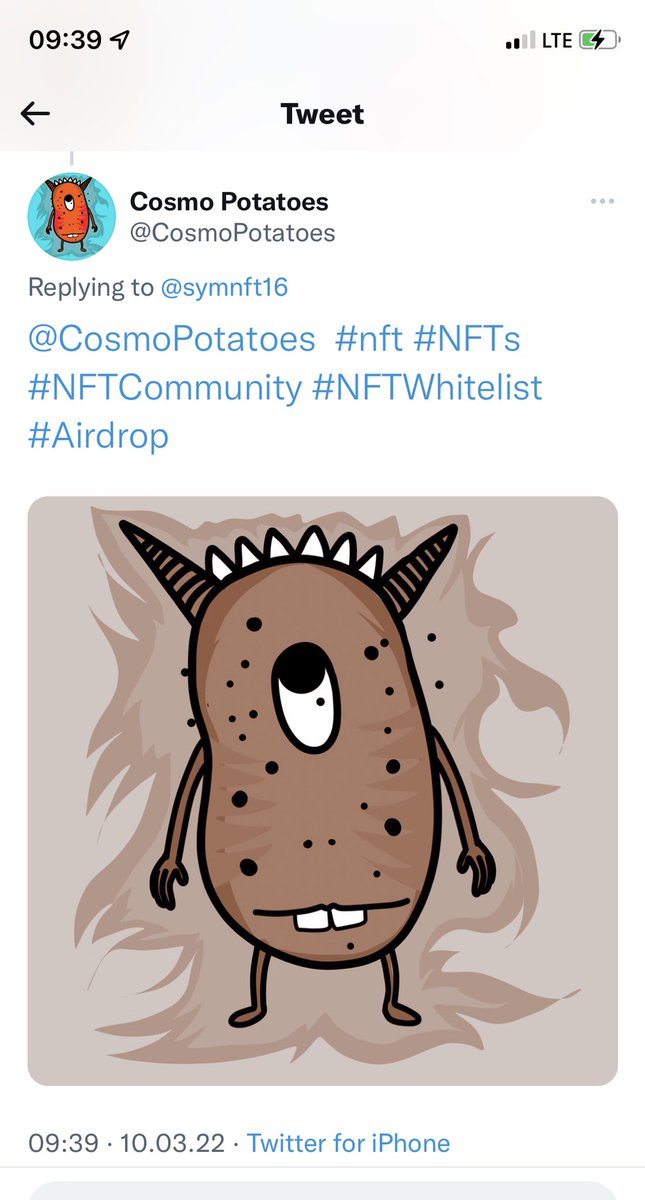 CosmoPotatoes's tweet photo. @0xshillkingETH @NFTShillMachine @CosmoPotatoes https://t.co/Qf48bLVfn2
