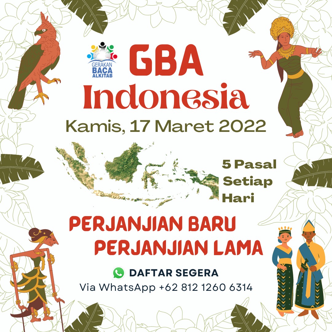 gbacenter's tweet photo. Gerakan Baca Alkitab
- terbuka untuk seluruh #provinsi di #Indonesia -
Baca #Alkitab setiap hari 5 pasal
Perjanjian Lama ataupun Perjanjian Baru

#Ayoo! Daftarnya ke nomor #whatsappnumber ini
https://t.co/iZgdbPGAju

ajak juga teman, orang tua, om, tante dan kenalan kalian! https://t.co/GO7VPOVShc
