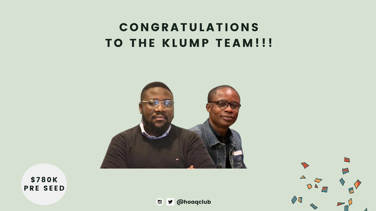 Big Congratulations to the <a href="/UseKlump/">Klump</a> Team (led by <a href="/cyberomin/">Uncle Celestine</a> and <a href="/olufunbi1/">Olufunbi Falayi</a>) as they close off pre-seed round at $780k to foster credit and BNPL offerings.

Read here: bit.ly/3J0RET6