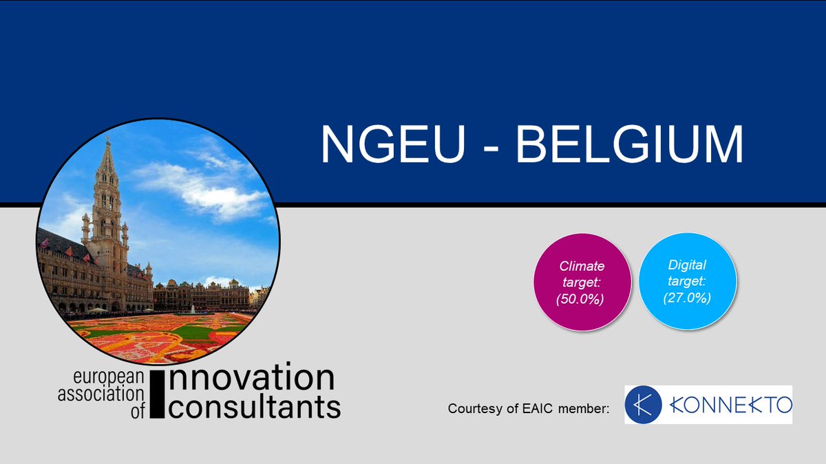 🇧🇪 #Belgium has EUR 5.9 billion from the #NGEU! 📢 The #NGEU Guide developed by #EAIC gives you an overview of the steps being taken in 25 Member States! Download it! 👉 lnkd.in/dYqqGQUm
