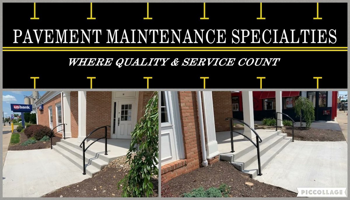 PaveMaintSpec's tweet photo. When you need a contractor to step up their game, you can take it to the bank with Pavement Maintenance Specialties. From specialty projects and steps to sidewalks, aprons, residential drives and more - #WeHaveACrewForThat.
#WhereQualityAndServiceCount
#ItsWhatWeDo https://t.co/6EZSmUcjsq