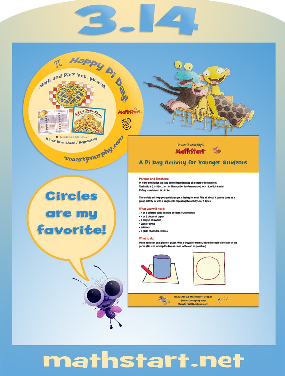 #piday2022 is this Monday! It seems like was just a circle ago… We have activities! FREE pdf: mathstart.net/uploads/2/1/8/… #earlymath #earlyed #MathChat <a href="/NAEYC/">NAEYC</a> <a href="/EarlyMathCA/">Early Math Project</a> <a href="/NCTM/">NCTM</a> @FuseEight #PiDay <a href="/HarperCollinsCh/">HarperCollins Children's Books</a>