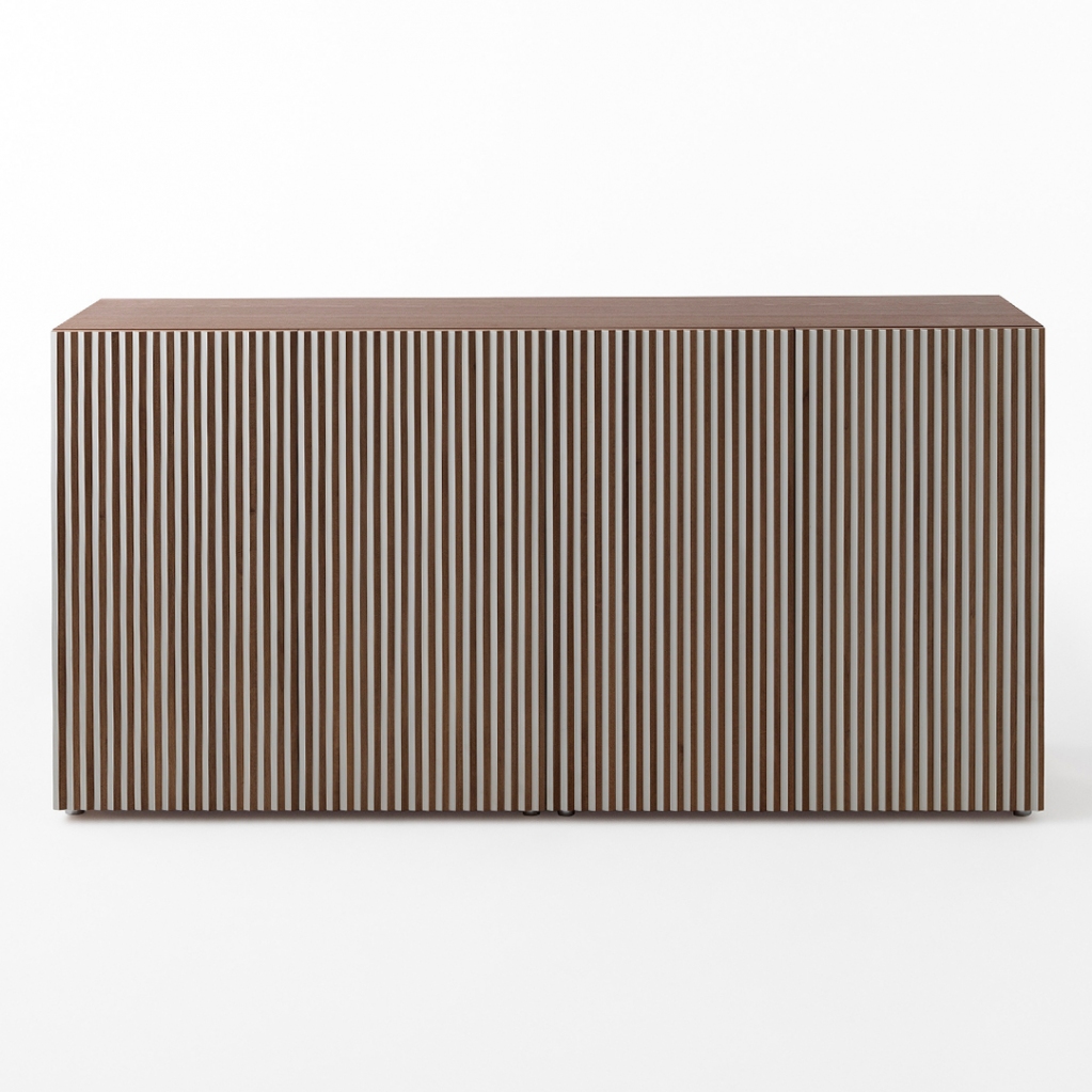 Leon Wood sideboard: like a ploughed field, it changes color depending on the point of observation. horm.it/landing/leonwo…