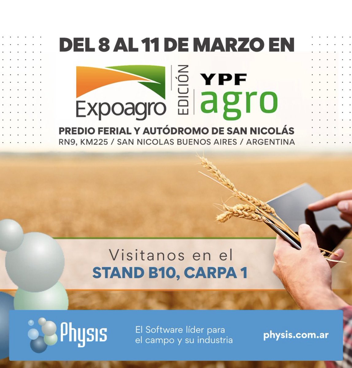 Physisonline's tweet photo. Seguimos en  #Expoagro2022 @Physisonline @Expoagrocom #Software #Gestion #Agropecuario los esperamos!  Carpa cubierta 1 Stand B-10 https://t.co/inab7jaCsI